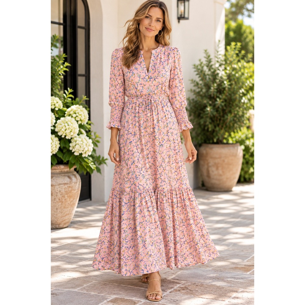 Tuckernuck Hyacinth House Lucille Pink Floral Maxi Dress (MSRP: $218) XL